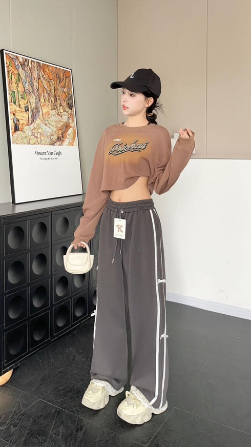 KELTIS Little Bow Decor Track Pants